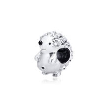 Fits European Bracelet Femme 925 Sterling Silver Nino the Hedgehog Charms Animal Beads for Jewelry Making Bijoux Wholesale 2024 - buy cheap