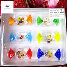 NEW Vintage Murano Glass Sweets Candy 6Pcs/Set Figurines Crafts Random Colors Christmas Ornament Kids Gifts Party Decorations 2024 - buy cheap
