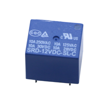 Mini módulo PCB de 5 piezas, SRD-12VDC-SL-C, DC12V, DC5V, DC24V, 10A, SPDT, 5 pines, bobina de plástico, relé de potencia, azul 2024 - compra barato