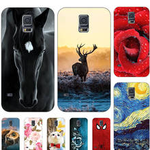 Cute Animal Cat Printing Case For Samsung Galaxy S5 S 5 SM-G900F i9600 S5Neo S5 Neo S5 Mini G800 S5mini Cover Cartoon Coque 2024 - buy cheap