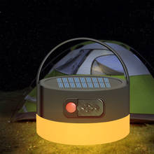 Linterna Solar LED portátil para acampar, linterna colgante para tienda de campaña, 4 modos de iluminación, lámpara nocturna de emergencia recargable ajustable 2024 - compra barato