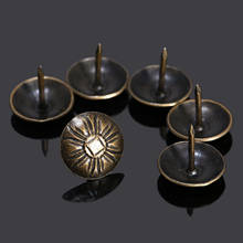 Chinchetas decorativas de bronce antiguo para tapicería, tachuelas  decorativas para sofá, caja de regalo, 100 piezas