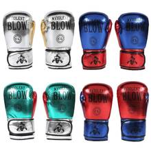 2 шт 12 унций боксерские тренировочные перчатки для женщин и мужчин дышащие Муай тайские перчатки 2024 - купить недорого