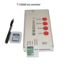 DC5V-24V T1000B with SD Card WS2801 WS2811 WS2812B LPD8806 6803 LED strip digital 2048 Pixels dimmer DMX512 RGB Controller 2024 - buy cheap