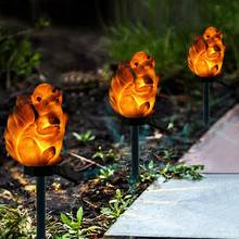 À prova dwaterproof água led solar gramado luzes marrom coruja luz ao ar livre movido a energia solar led casa jardim caminho gramado quintal jardim paisagem lâmpada