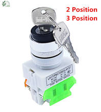 Interruptor de bloqueo de llave, accesorio con Selector giratorio de 3 posiciones, 1 N/O 1 N/C, AC 380V 10A DPST 2 posiciones 2024 - compra barato