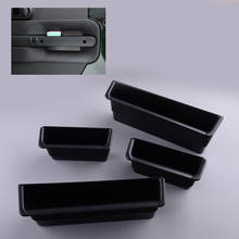 Reposabrazos de puerta ABS, caja de almacenamiento de llaves de teléfono, soporte, contenedor apto para Jeep Wrangler JK 2007 2008 2009 2010, color negro, 1 Juego 2024 - compra barato
