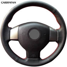 Black Artificial Leather Car Steering Wheel Cover for Nissan Old Tiida Livina Sylphy Note 2024 - buy cheap