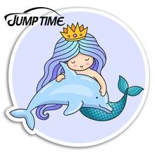 Jump Time   Purple Mermaid Vinyl Stickers Dolphin Sticker Laptop Luggage Car Assessoires Window Decals Car Wrap DIY 2024 - buy cheap