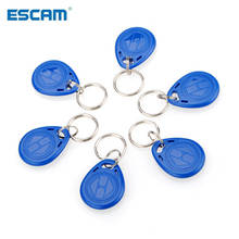 ESCAM 1 шт. 125 кГц RFID проксимити-идентификатор, Токен-бирка брелки для ключей брелок цепь пластик для системы доступа 2024 - купить недорого