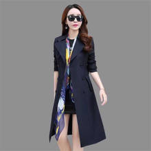 Spring Autumn Trench Coat Slim Single Breasted Trench Coat Woman Trench Coat Long Women Windbreakers Plus Size Overcoat 2024 - buy cheap