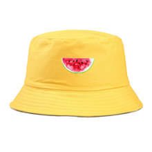 Unisex watermelon print Foldable Bucket Hat girls summer Beach Sun Hat Street Headwear Fisherman Outdoor Cap Men Woman boys Hat 2024 - buy cheap