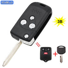 3 Button Modified Folding Flip Remote Key Shell Case Smart Car Key Housing For Ford Ranger for Mercury for Mazda Uncut Blade 2024 - buy cheap