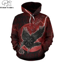 Viking hoodie odin raven vegvisir valknut runas 3d impresso homem zip up hoodie harajuku streetwear unisex jaqueta agasalho yy027 2024 - compre barato
