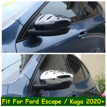 Porta exterior espelho retrovisor decoração protetor escudo capa habitação guarnição acessórios para ford escape/kuga 2020 2021 2024 - compre barato