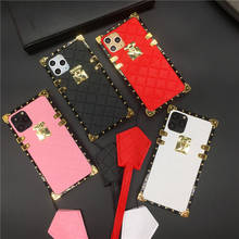 Luxury Grid Lambskin Square Cover PU Leather Case for Samsung Galaxy S21 Ultra Note 20 Ultra S22 Plus S20 FE 10 9 S10 Plus S8 S9 2024 - buy cheap