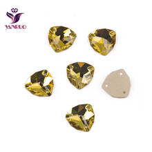 YANRUO 3272 Trilliant Light Topaz Golden Glass Rhinestones Flatback All for Handiwork Decorative Stones Crystals for Sewing 2024 - buy cheap