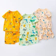Summer Children's Pajamas Short Sleeve Pyjamas Kids T-shirt+shorts 2pcs Animal Pajamas For Girls Boys Baby Sleepwear Nightwear 2024 - buy cheap