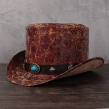 Sombrero de cuero con diseño de Pie de cerdo para hombre y mujer, sombrero de fiesta de piel, estilo Steampunk, mágico, plano, 2021 2024 - compra barato