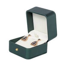 Novo anel quadrado pingente de alta qualidade couro pu cor sólida caixa para pulseira joias varejo e atacadistas 2024 - compre barato