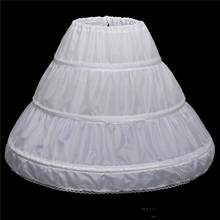 Children Petticoat A-Line 3 Hoops One Layer Kids Crinoline Lace Trim Flower Girl Dress Elastic Waist Underskirt Hot 2024 - buy cheap