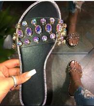 Sandalias con punta abierta para mujer, zapatos transparentes con diamantes de imitación y serpiente, antideslizantes 2024 - compra barato