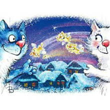 DIY Diamond Painting Snow cat Full Square round Drill Diamond Mosaic diamond embroidery sale Cross Stitch Kit Home Decoration 2024 - buy cheap