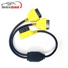 50cm OBD2 16 Pin L-Shaped Elbow 1 to 2 Splitter Cable OBD2 Extension Cable Male to Dual Female Y Cable 2024 - buy cheap