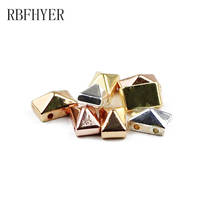 Pirâmide retangular de pedra natural., miçangas soltas, para fazer joias, diy. rbfhyer. 6/8mm 2024 - compre barato