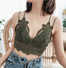 Only a bra ,floral hollow out Brassiere, sexy wire free women sexy bralette comfortable underwear lingerie pullover bra 2024 - buy cheap