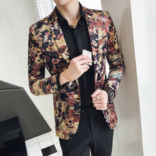 Traje con estampado Digital para hombre, chaqueta de manga larga, Blazer con dos botones, talla grande 2024 - compra barato