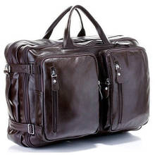Многофункциональная мужская дорожная сумка из натуральной кожи, дорожная сумка для багажа, кожаная вещевая сумка, большая мужская сумка для выходных, большая вещевая сумка для ночи 2024 - купить недорого
