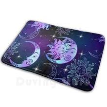 Sun , Moon And Stars Mat Rug Carpet Anti-Slip Floor Mats Bedroom Sun Moon Stars Astrology Horoscope Mystical Sky Vintage Sky 2024 - buy cheap