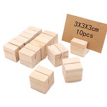 10pcs/pack Solid Wooden Frame Wooden Personality Creative Business Card Holder Notes Photo Folder Number Frame Different Shapes 2024 - buy cheap