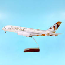 ETIHAD Airlines Model Plastic Resin 1:160 scale Airplane Airbus 50.5cm Airplanes Model Airplane Model Light Diecast Plane A380 2024 - buy cheap