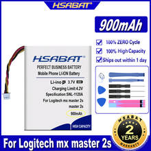 Hsabat 533-000120 900mah bateria para logitech mx master 2s, mx em qualquer lugar 2, em qualquer lugar 2s, mx ergo baterias 2024 - compre barato