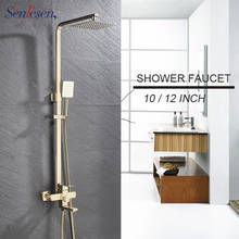 Senlesen Shower Faucet Nickle Gold Ultra-thin Shower Head  Hand Shower Single Handle Mixer Water Tap Para Bathroom Shower Bath 2024 - buy cheap