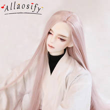 Allaosify-Peluca de muñeca Bjd de estilo chino, peluca recta de longitud dividida, 1/3, 1 /4 Bjd, Envío Gratis 2024 - compra barato