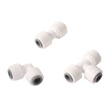 1/4 inch sliding lock garden water connector tee elbow straight type optional PE pipe joint irrigation purifier quick joint10pcs 2024 - buy cheap