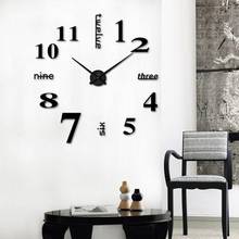 Acrylic Modern DIY Wall Clock 3D Mirror Surface Sticker Home Office Decor wall decor room decoration home decoration accessories 2024 - buy cheap