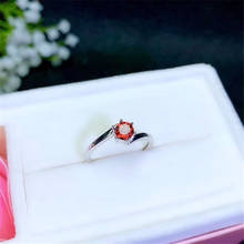 Простое серебряное кольцо для помолвки натуральный пироп гранатового цвета, серебряное кольцо из серебра 925 пробы, Ювелирное Украшение для женщин 2024 - купить недорого