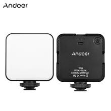 Светодиодный светильник Andoer Vlog со встроенной перезаряжаемой батареей 2500-6500K, 3 крепления для холодного башмака для камер Canon, Nikon, Sony, DSLR 2024 - купить недорого