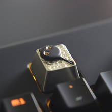 Tampa da chave 1 peça tema frigideira, liga de alumínio metal mecânico teclado botões r4 altura para ceremx 2024 - compre barato