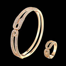 Conjunto de joyería de anillo y pulsera de micro pin de circonio Theresa AAA, joyería clásica de cobre ordinario, los mejores regalos para mujer 2024 - compra barato
