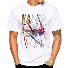 Camiseta clásica de bicicleta de carretera para hombre, camisa de manga corta con estampado de acuarela, deportiva, informal, Hip Hop 2024 - compra barato