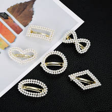 EASYA-horquillas con perlas de imitación para mujer, accesorios geométricos para el cabello con lazo en forma de corazón, herramienta de peluquería 2024 - compra barato
