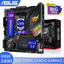 Asus ROG STRIX Z490-G игровой материнской платы LGA 1200 Поддержка Intel 10th-Gen Core/Pentium/Celeron DDR4 128 ГБ игровой Z490 материнская плата-Mãe 2024 - купить недорого