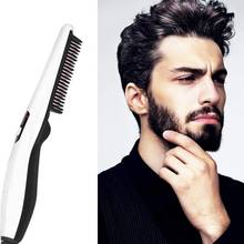 Pente modelador de cabelo rápido masculino, pente elétrico multifuncional, aquecimento, alisador de barba, escova modeladora, ferramentas de estilo 2024 - compre barato