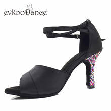Evkoodance Latin Dancing Shoes 8.3cm High Heel Black Size US 4-12 Professional Shoes For Women  Evkoo-552 2024 - buy cheap