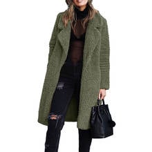 2020 Winter Thicken Fleece Coats Women Long Warm Long Sleeve Faux Fur Lapel Jacket Female Teddy Cardigan Outwear 2024 - buy cheap